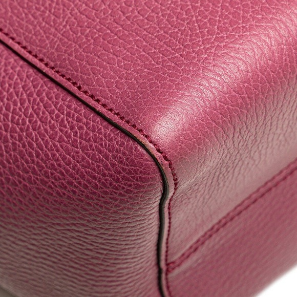 Gucci Swing One-Shoulder Tote Bag Purple Navy Leather - Picture 8 of 8